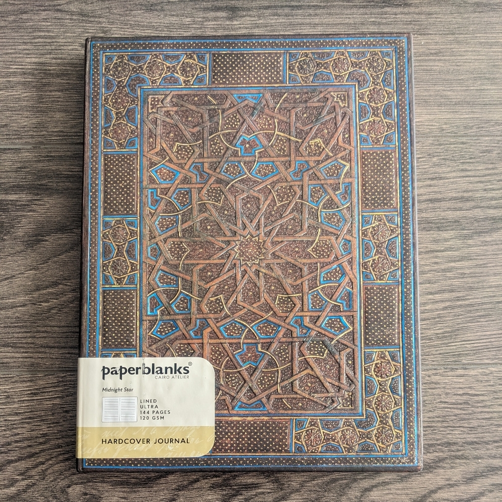 Hardcover journal paperblanks midnight star